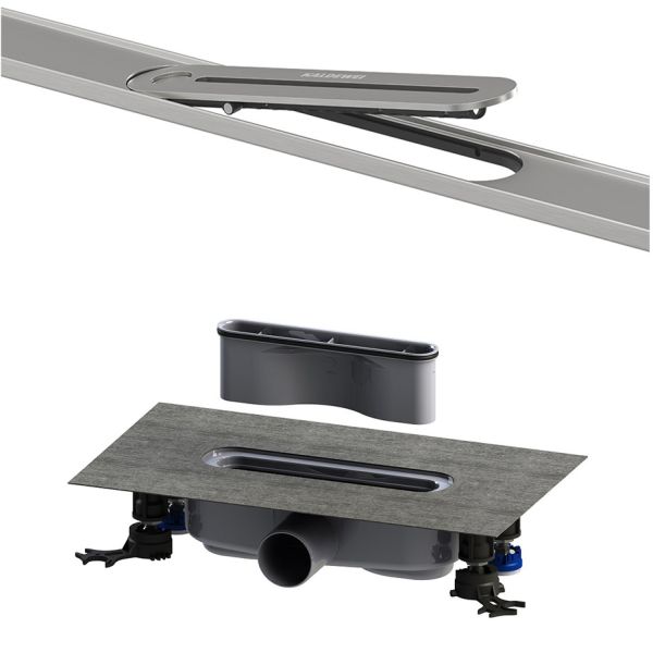 Kaldewei Flow Duschrinne 90cm inkl. FlowDrain Standardinstallation, kürzbar