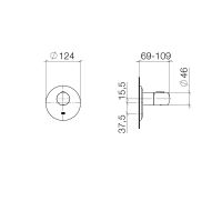 Vorschau: Dornbracht Madison Unterputz-Thermostat rund, 1/2" messing gebürstet