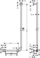 Vorschau: Hansgrohe Unica Comfort Brausestange 110cm Rechts Set, weiß/chrom