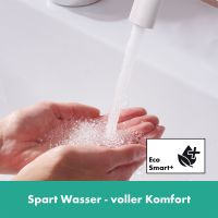 Vorschau: Hansgrohe Tecturis S Waschtischarmatur 150 Fine CoolStart wassersparend+ Push-Open, weiß matt