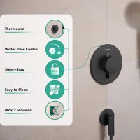 Vorschau: hansgrohe Ecostat Comfort S Thermostat Unterputz Funktion, brushed black chrome