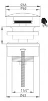 Vorschau: Design-Ablaufventil Push-Open, verschließbar, chrom