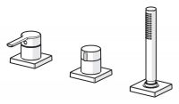 Vorschau: Hansa Hansaronda 3-Loch Wannen- und Brausearmatur Fertigmontageset, Rosette eckig, chrom
