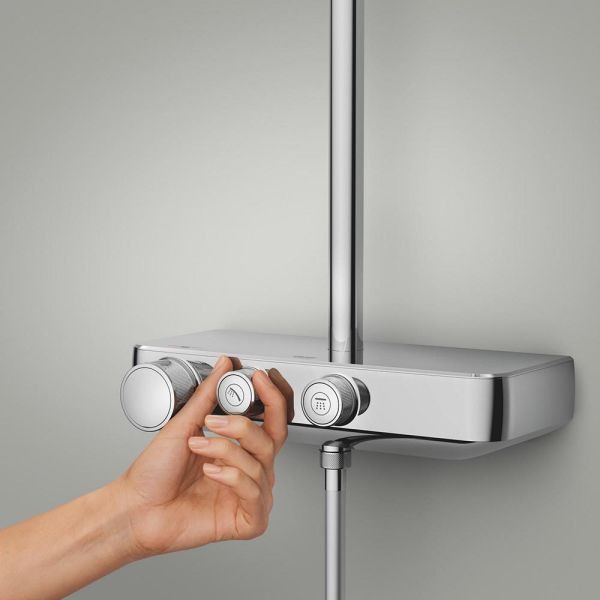 Grohe Vitalio Joy+ SmartControl System 280 Mono Duschsystem mit Thermostat, Aufputz, chrom