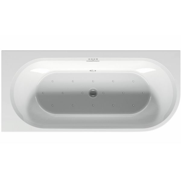 RIHO Desire Corner Eck-Badewanne 184x84cm Raumecke links mit Sparkle Mood