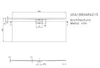 Vorschau: Villeroy&Boch Architectura MetalRim Duschwanne inkl. Antirutsch (Vilbogrip),180x80cm, weiß