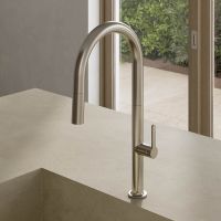 Kludi AUREA Küchenarmatur mit ausziehbarer Brause 55852N575 stainless brushed nickel