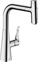 Hansgrohe Metris Select M71 Einhebel-Küchenmischer 240 mit Ausziehbrause, 2jet und sBox