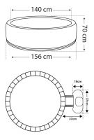 Vorschau: NetSpa Vita Schaumstoff Whirlpool für 4 Personen, rund, Ø 156 cm inkl. 5 tlg. Möbel-Set