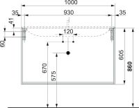 Vorschau: Keuco X-Line Waschtischunterbau mit Frontauszug, 100x60,5x49cm 331721800001