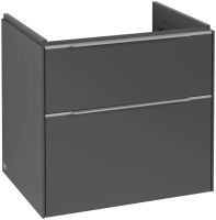 Vorschau: Villeroy&Boch Subway 3.0 Waschtischunterschrank mit 2 Auszügen, Breite 62,2cm graphite aluminium glänzend C57600VR