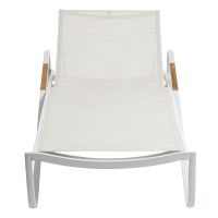 Vorschau: KETTLER DINING DIAMOND Stapelliege weiß matt beige 0103914-5800