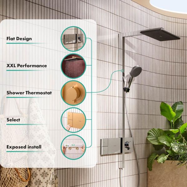 hansgrohe Raindance Alive Q Duschsystem 210/340 ShowerSelect Comfort, brushed bronze
