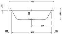 Vorschau: Duravit Happy D.2 Badewanne 180x80cm, weiß