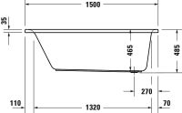 Vorschau: Duravit D-Neo Einbau-Badewanne rechteckig 150x75cm, weiß