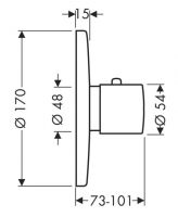 Vorschau: Axor Uno Thermostat 43 l/min Unterputz