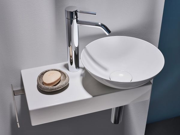 Alape Piccolo Novo Waschplatz, rechteckig, Beckenmulde rechts WP.PN2, weiß 5257000000