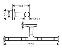 Vorschau: Axor Universal Circular Toilettenpapierhalter doppelt