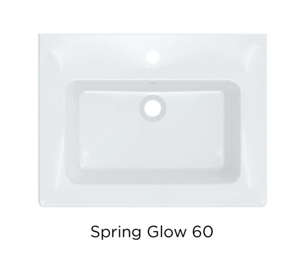 RIHO Spring Glow Waschtisch mit Waschtischunterschrank 60x46cm und Spiegelschrank, 2 Schubladen
