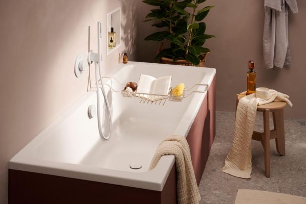 hansgrohe Ecostat Comfort S Thermostat, 2 Funktionen mit Sicherungskombination, weiß matt