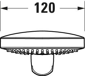 Duravit Handbrause 12cm, 3 Strahlarten, chrom/weiß