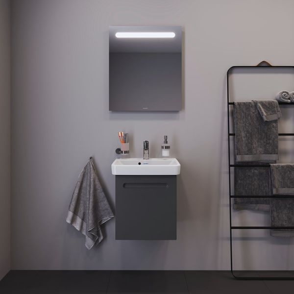 Duravit No.1 Handwaschbecken rechteckig 50x40cm, mit Hahnloch, mit Überlauf, weiß 0743500000