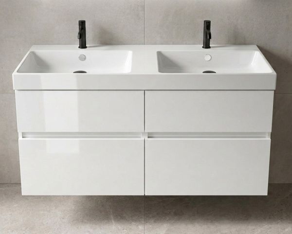 Burgbad Sys30 Waschtischunterschrank für Catalano Zero 125ZEDUP Doppelwaschtisch SHAY122