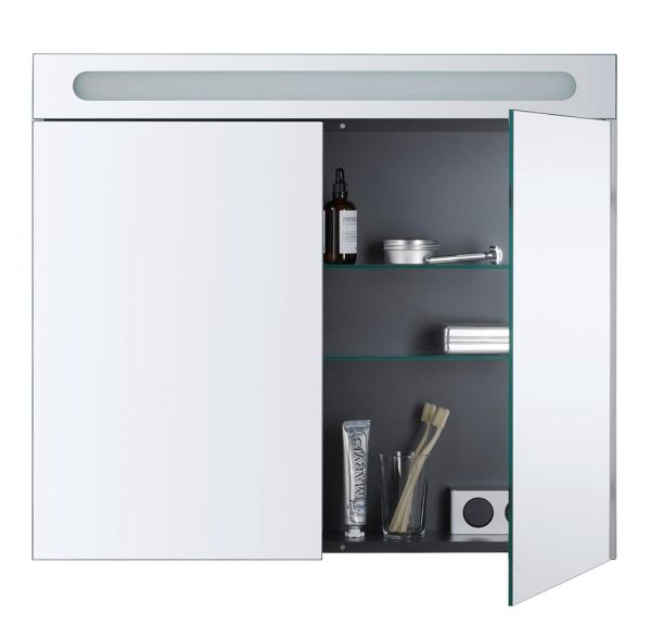 Duravit No.1 Badmöbel-Set 80cm mit Waschtisch, Spiegelschrank, 1 Auszug und Innenschublade