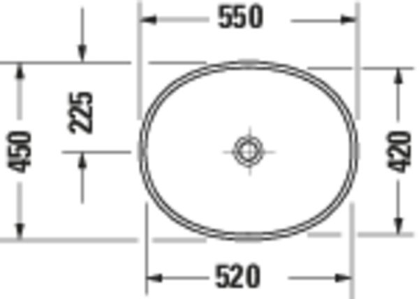 Duravit Balcoon Aufsatzbecken 55x45cm, weiß