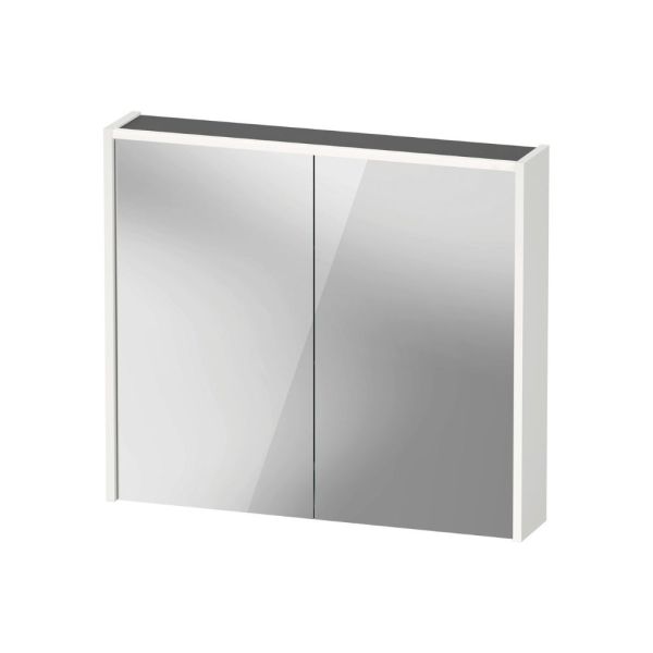 Duravit D-Code 2.0 Spiegelschrank 80x70cm mit LED-Beleuchtung, 2 Türen, weiß matt