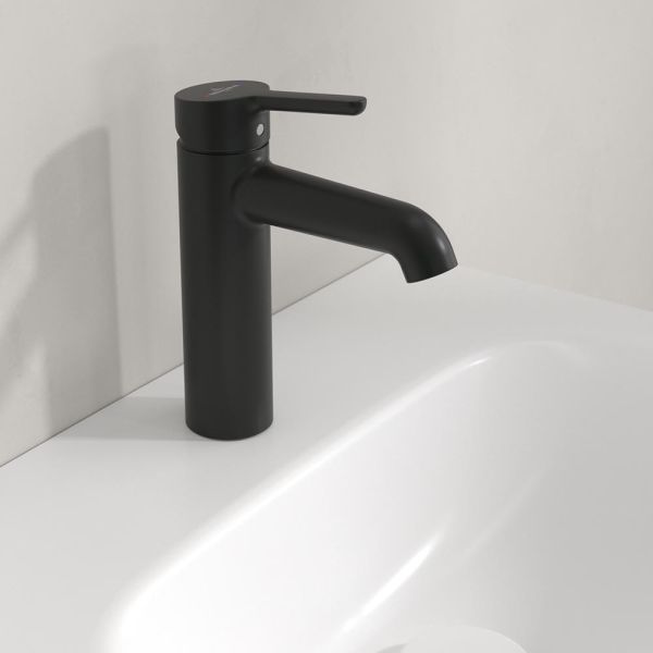 Villeroy&Boch Skyla Einhebel-Waschtischarmatur, schwarz matt TVW116004000K5