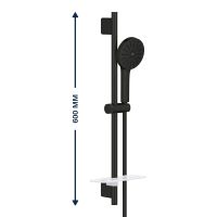 Vorschau: Grohe Vitalio Joy+ 120 Brausestangen-Set, 3 Strahlarten, schwarz matt