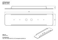 Vorschau: Giese Flatbord Wannenbrücke mit Reling B: 750mm weiß/chrom