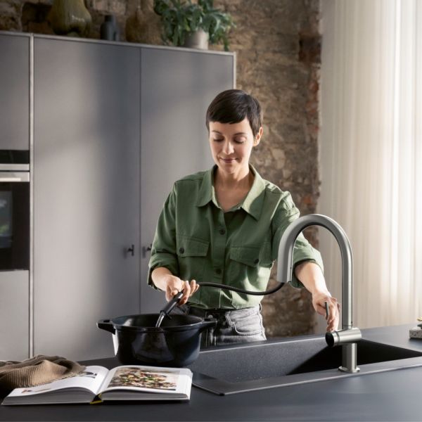 Hansgrohe Aqittura SodaSystem StarterSet edelstahl 76806800