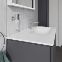 Vorschau: Duravit ME by Starck Waschtisch 83x49cm, 1 Hahnloch, Becken rechts, WonderGliss, weiß 23468300001
