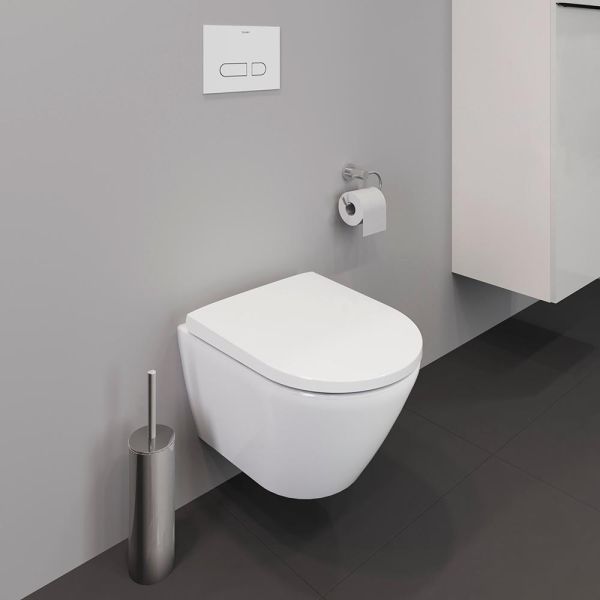 Duravit D-Neo Wand-WC Set inkl. WC-Sitz mit Absenkautomatik, 48x37cm, rimless, weiß 45880900A1