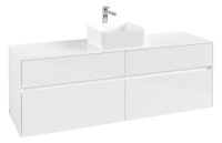 Vorschau: Villeroy&Boch Collaro Waschtischunterschrank passend zu Aufsatzwaschtisch 160cm, weiß C04900DH