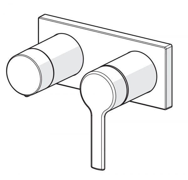 Hansa Hansaronda Wannen- und Brausearmatur Fertigmontageset, chrom