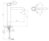 Vorschau: Steinberg Serie 100 Waschtisch-Einhebelmischer ohne Ablaufgarnitur, Ausladung 200mm, chrom