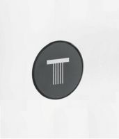 Axor ShowerSelect Druckknopf Symbol Kopfbrause Rain groß, schwarz