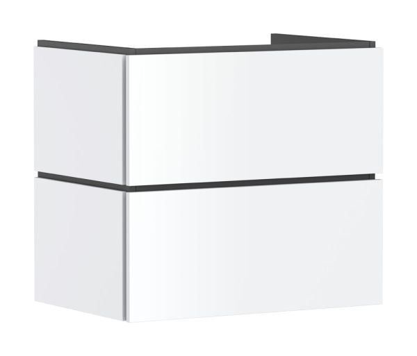 hansgrohe Xilesa E Unterschrank 68x47cm für Waschtisch, 2 Schubkästen, Push-Open, weiß matt 54295700
