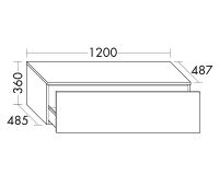 Vorschau: Burgbad Lin20 Sideboard mit 1 Auszug, 120cm USIQ120F5351